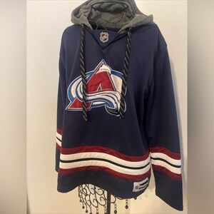 NHL Colorado Avalanche Jersey Hoodie. Women’s Size L